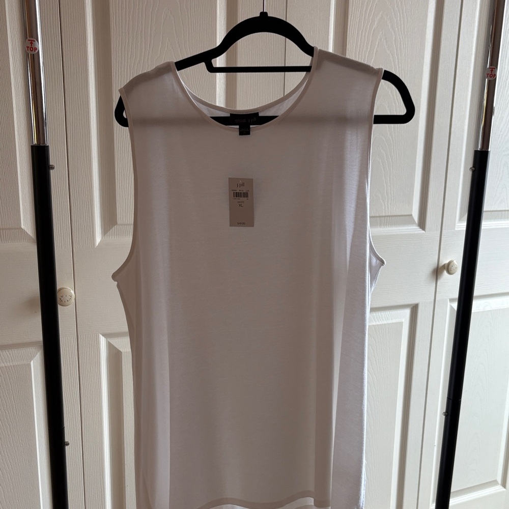 J. Jill Classic White Tank Top